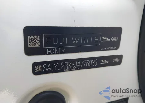 2018 Land Rover Range Rover Velar P250 Se R-Dynamic из США, поврежденный, VIN SALYL2RX5JA776036